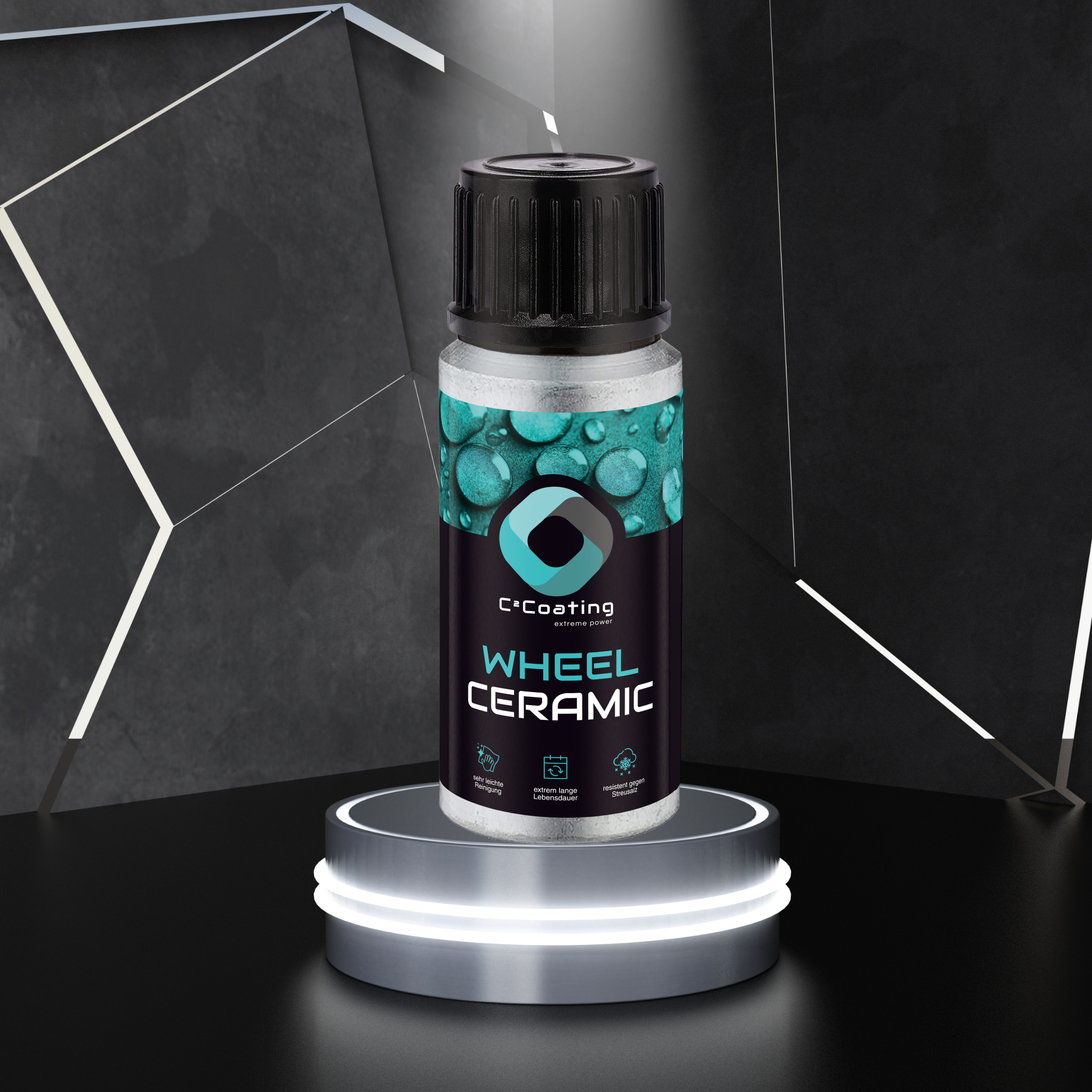 C²Coating Wheel Ceramic – Revêtement Céramique pour Jantes Protection longue durée, résistance à la chaleur et effet auto-nettoyant pour tous types de jantes (25 ml)
