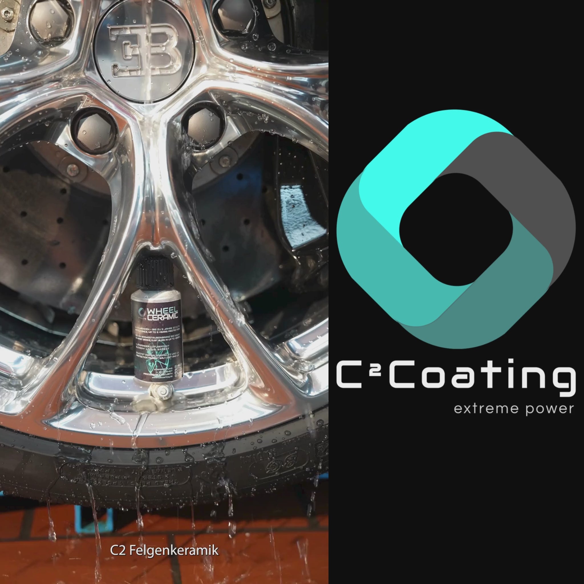 C²Coating Wheel Ceramic – Revêtement Céramique pour Jantes Protection longue durée, résistance à la chaleur et effet auto-nettoyant pour tous types de jantes (25 ml)